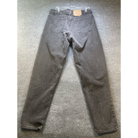 Vintage Levis 550 Jeans Mens 36x32 (32x30 Actual) Black Taper Leg Y2K ORANGE TAB - Picture 2 of 13